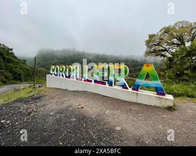 Un canyon a Panama circondato da una foresta profonda Foto Stock