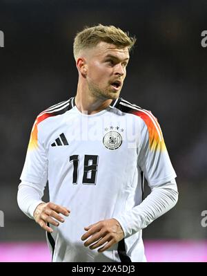 Maximilian Mittelstaedt GER (18) Ritratto DFB Laenderspiel Deutschland GER vs Ucraina UKR Max-Morlock-Stadion Nuernberg 03.06.2024 LE NORMATIVE DFL VIETANO QUALSIASI USO DI FOTOGRAFIE COME SEQUENZE DI IMMAGINI E/O QUASI-VIDEO Foto Stock