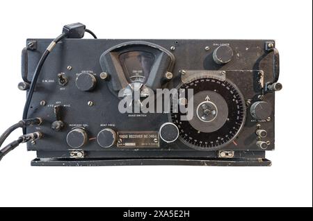 BC-348-L comunicazioni radio da un bombardiere Martin B-26 Marauder. USA BC-348 su sfondo bianco Foto Stock