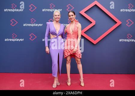 Belen Rueda, Hiba Abouk partecipa alla chiamata fotografica per il 5° anniversario di Atresplayer il 3 giugno 2024 a Madrid, Spagna. Foto Stock