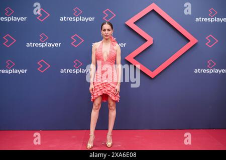 Hiba Abouk partecipa alla fotochiamata per il 5° anniversario di Atresplayer il 3 giugno 2024 a Madrid, Spagna. Foto Stock