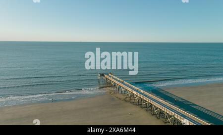 Una splendida vista del lungomare sulla spiaggia dell'Isola di Palms a Charleston Foto Stock