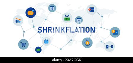 riduzione della riduzione della strategia di acquisto dei prodotti, marketing commerciale e vendita Illustrazione Vettoriale
