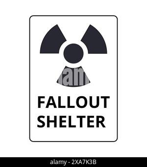 Simbolo del riparo di fallout isolato Illustrazione Vettoriale