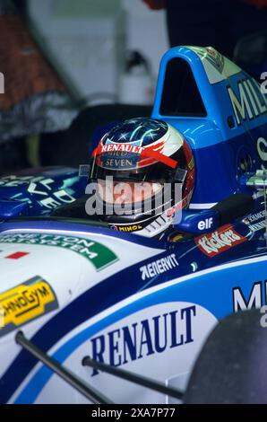 Michael Schumacher, Benetton ultima gara del Gran Premio di Formula 1 di Adelaide 1995 Foto Stock