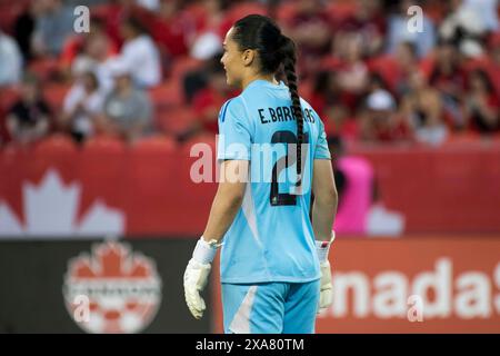 Toronto, Ontario, Canada. 4 giugno 2024. Esthefanny Barreras #21 del Messico in azione durante un'amichevole internazionale al BMO Field il 4 giugno 2024 a Toronto, Ontario, Canada. La partita terminò 1-1. Crediti: ZUMA Press, Inc./Alamy Live News Foto Stock