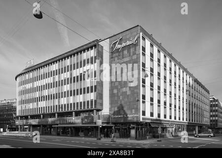 Imperial Hotel, progettato da otto Frankild con Svend Aage Hansen e Jørgen Høj, 1961; Copenaghen, Danimarca Foto Stock