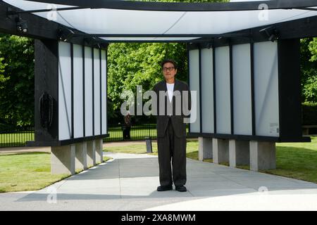 Serpentine South, Londra, Regno Unito. 5 giugno 2024. Serpentine Pavilion 2024, studi di messa dell'architetto coreano Minsuk Cho. Crediti: Matthew Chattle/Alamy Live News Foto Stock