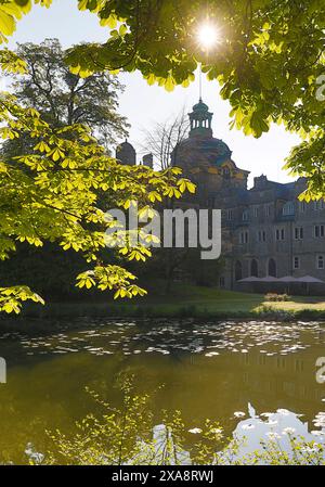 Castello di Bueckeburg, sede ancestrale del Casato di Schaumburg-Lippe, Germania, bassa Sassonia, Bueckeburg Foto Stock