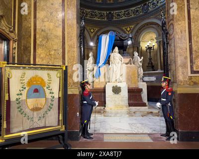 Mausoleo del generale Jose de San Martin nella Cattedrale metropolitana di Buenos Aires, Argentina. Foto Stock