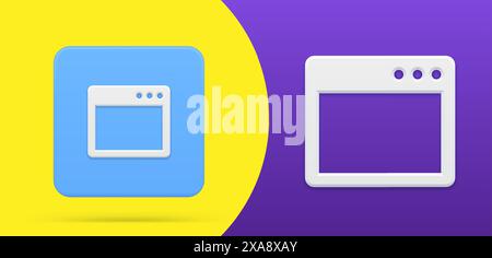 Forno elettrico con display e pulsanti semplice illustrazione vettoriale del set di icone 3D. Moderno dispositivo tecnologico per cucinare gli alimenti in cucina. Riscaldamento domestico ap Illustrazione Vettoriale