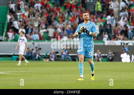 4 giugno 2024. Lisbona, Portogallo. Il portiere portoghese e Wolverhampton Jose sa (12) in azione durante l'amichevole internazionale, Portogallo vs Finlandia crediti: Alexandre de Sousa/Alamy Live News Foto Stock