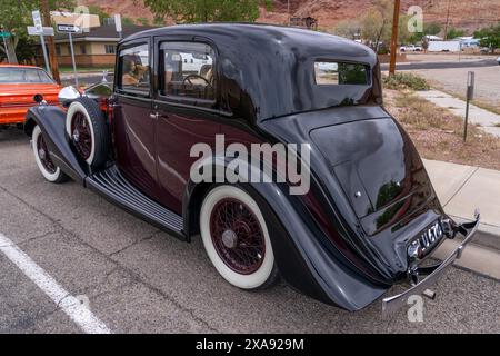 Una Rolls Royce Phantom restaurata del 1930 durante il Moab Rotary Car Show di Moab, Utah. Foto Stock