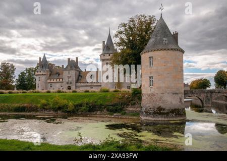 Castello di Sully-sur-Loire (XIV-XVII secolo), Sully-sur-Loire, Valle della Loira patrimonio dell'umanità dell'UNESCO, Loiret (45), Centre-Val de Loire Reg Foto Stock