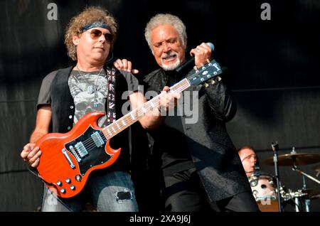 Tom Jones, V2012, Hylands Park, Chelmsford, Essex, Regno Unito - 19 agosto 2012 Foto Stock