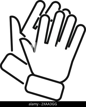 Due mani applaudono, esprimendo entusiasmo e approvazione Illustrazione Vettoriale