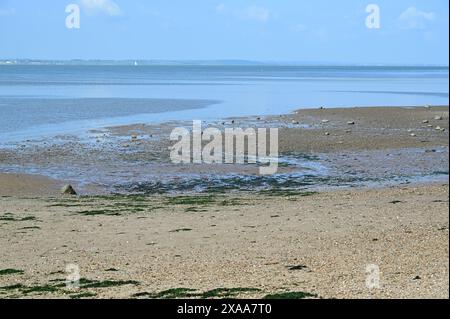 Marea in arrivo a Southend on Sea il 5 giugno 2024 Foto Stock