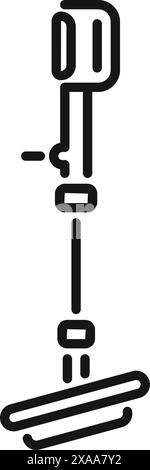 Illustrazione vettoriale dell'icona di uno spazzolino elettrico in stile art moderno Illustrazione Vettoriale