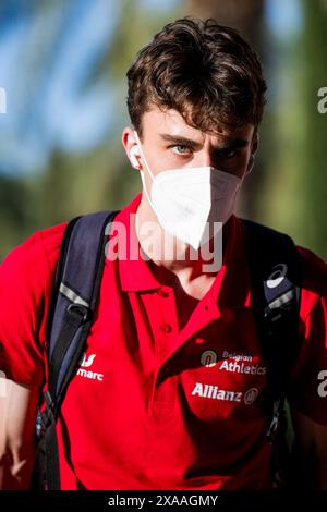 Roma, Italia. 5 giugno 2024. Il belga Pieter Sisk nella foto è arrivato in hotel in vista dei Campionati europei di atletica leggera a Roma, Italia, mercoledì 05 giugno 2024. La delegazione belga ai Campionati europei di atletica leggera non è mai stata più grande di quest'anno. 59 atleti (35 uomini e 24 donne) parteciperanno a 41 gare individuali nella capitale italiana. All'inizio ci saranno anche cinque squadre di staffaggio. BELGA PHOTO JASPER JACOBS credito: Belga News Agency/Alamy Live News Foto Stock