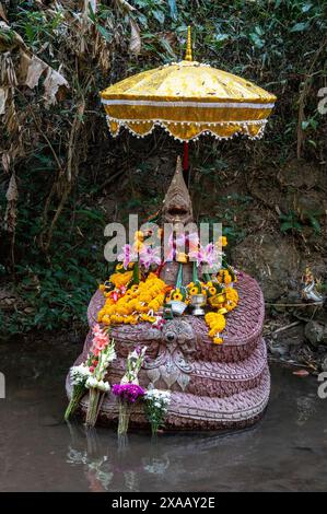 Tempio buddista Wat Pha Lat sulle colline sopra Chiang mai, Thailandia, Sud-est asiatico, Asia Foto Stock