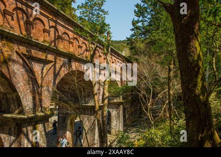 Acquedotto nel tempio di Nanzen-ji, Kyoto, Honshu, Giappone, Asia Foto Stock