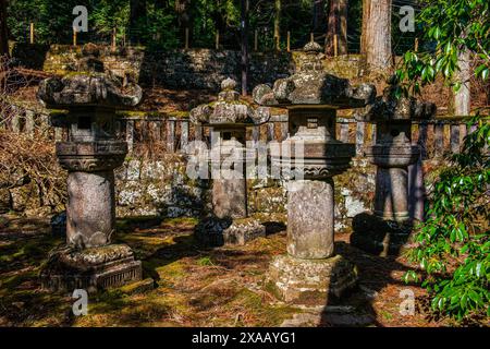 Mausoleo di Iemitsu (Taiyuinbyo), patrimonio mondiale dell'UNESCO, Nikko, prefettura di Tochigi, Kanto, Honshu, Giappone, Asia Foto Stock