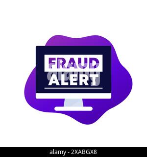 Progettazione di vettori di avviso di frode per il Web Illustrazione Vettoriale