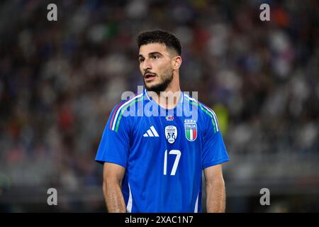 4 giugno 2024; Stadio Renato Dall'Ara, Bologna, Italia; International Football Friendly, Italia contro Turchia; Riccardo Orsolini d'Italia Foto Stock