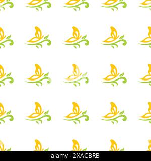 farfalla naturale naturale naturale senza cuciture Illustrazione Vettoriale