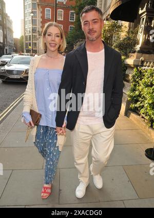 Katherine Ryan e Bobby Koostra alla festa estiva Sky, Nomad London, Bow Street, Covent Garden, mercoledì 05 giugno 2024 a Londra, Inghilterra, Regno Unito. CAP/CAN ©CAN/Capital Pictures Foto Stock