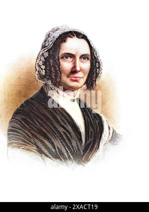 Abigail Powers Fillmore (geb. 13. März 1798 a Stillwater, New York, Gest. 30. März 1853 a Washington) War eine US-amerikanische Lehrerin und als Ehefrau von US-Präsident Millard Fillmore First Lady der Vereinigten Staaten von 1850 bis 1853, Historisch, digital restaurierte Reproduktion von einer Vorlage aus dem 19. Jahrhundert, data di registrazione non indicata, Foto Stock