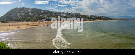 Vista di Central Beach nella baia di Plettenberg, Plettenberg, Garden Route, Western Cape Province, Sud Africa, Africa Copyright: FrankxFell 844-33470 Foto Stock