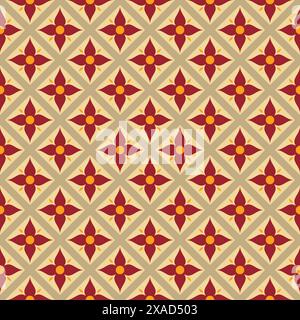 Batik Parang Pattern dall'Indonesia. Vettore ornamento Illustrazione Vettoriale