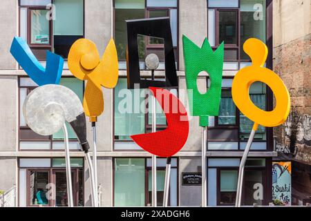 New York City, Stati Uniti - 26 agosto 2017: Lungo la High Line, Chelsea. La High Line (nota anche come High Line Park) è stata creata su un ex New Foto Stock