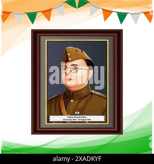 23 gennaio poster o banner Netaji Jayanti Illustrazione Vettoriale