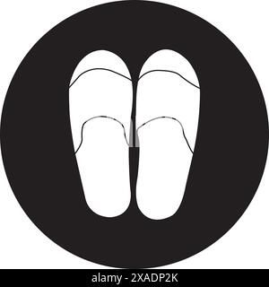 modello di illustrazione vettoriale con icona flip flops Illustrazione Vettoriale