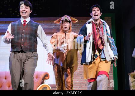 Madrid, Spagna. 6 giugno 2024. Attori cantano durante l'esibizione di Friends, il musical al teatro Infanta Isabel di Madrid, 6 giugno 2024, Spagna Credit: SIPA USA/Alamy Live News Foto Stock