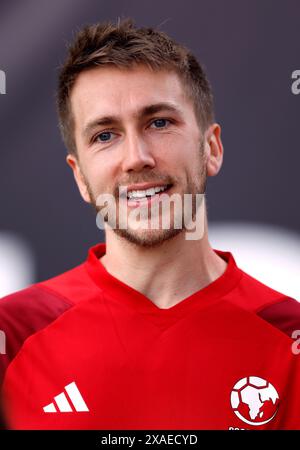 Miniminter (Simon Minter) durante una sessione di allenamento a Champneys Tring in vista della partita Soccer Aid for UNICEF 2024 di domenica. Data foto: Giovedì 6 giugno 2024. Foto Stock