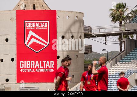 ALGARVE, PORTOGALLO - 06 GIUGNO 2024: Durante l'amichevole internazionale tra Gibilterra e Cymru all'Estadio Algarve in Portogallo il 6 giugno. (Foto di John Smith/FAW) Foto Stock