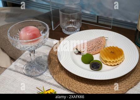 K. Minamoto è un'autentica pasticceria giapponese sulla Fifth Avenue a New York City, USA 2024 Foto Stock