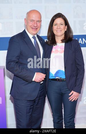 Partito Kai Wegner und Katharina Guenther-Wuensch bei der Bertelsmann AM 6.06.2024 a Berlino Foto Stock