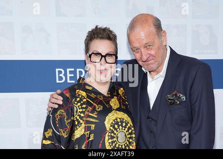 Maren Muntenbeck und Leonard Lansink bei der Bertelsmann Party AM 6.06.2024 a Berlino Foto Stock
