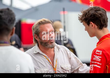 Gino Rosato (ITA) e Oliver Bearman (GBR) - pilota di riserva, Scuderia Ferrari durante la Formula 1 AWS Grand Prix du Canada 2024, Montreal, Quebec, Canada, dal 6 al 9 giugno - Rounfd 9 di 24 del Campionato del mondo di F1 2024 Foto Stock