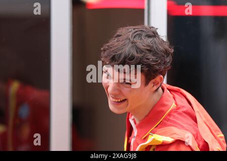 Montreal, Canada. 6 giugno 2024. Circuito Gilles-Villeneuve Oliver Bearman (gbr) pilota di riserva Scuderia Ferrari. (Eurasia Sport Images/SPP) credito: SPP Sport Press Photo. /Alamy Live News Foto Stock