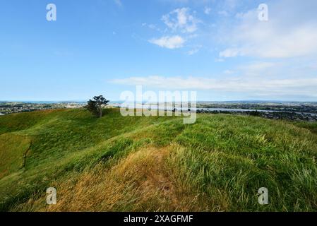 Maungarei / Mount Wellington è un picco vulcanico alto 135 metri del campo vulcanico di Auckland, in nuova Zelanda. Foto Stock