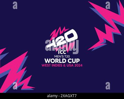 Logo ICC T20 World Cup con sfondo 2024 Illustrazione Vettoriale