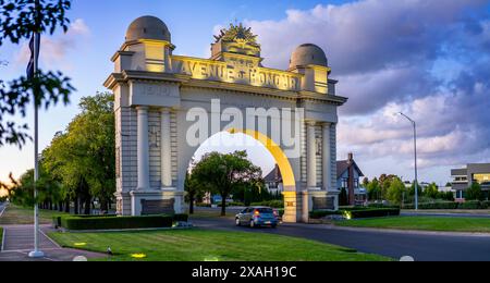 Arco della Vittoria e Avenue of Honour, Ballarat, Victoria Foto Stock