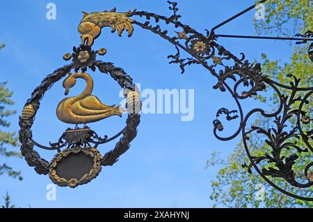 Insegna del ristorante Museumskeller, Heidelberg, Baden-Wuerttemberg, Germania Foto Stock