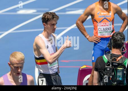 Roma, Italia. 7 giugno 2024. Pieter Sisk, in Belgio, gareggia per 800 metri durante la 26a edizione dei Campionati europei di atletica leggera di Roma 2024 allo Stadio Olimpico di Roma, Italia - venerdì 7 giugno 2024 - Sport, Atletica (foto di Fabrizio Corradetti/LaPresse) crediti: LaPresse/Alamy Live News Foto Stock