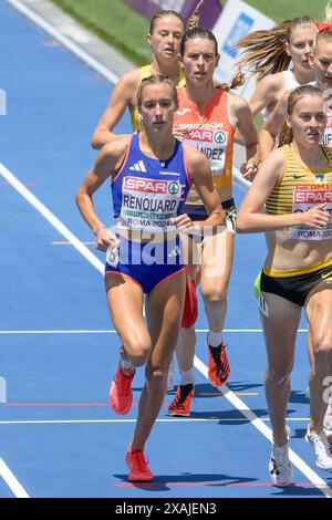 Roma, Italia. 29 maggio 2024. La francese Flavie Renouard gareggia 3000m Steeplechase Women durante la 26a edizione dei Campionati europei di atletica leggera di Roma 2024 allo Stadio Olimpico di Roma, Italia - venerdì 7 giugno 2024 - Sport, Atletica (foto di Fabrizio Corradetti/LaPresse) crediti: LaPresse/Alamy Live News Foto Stock